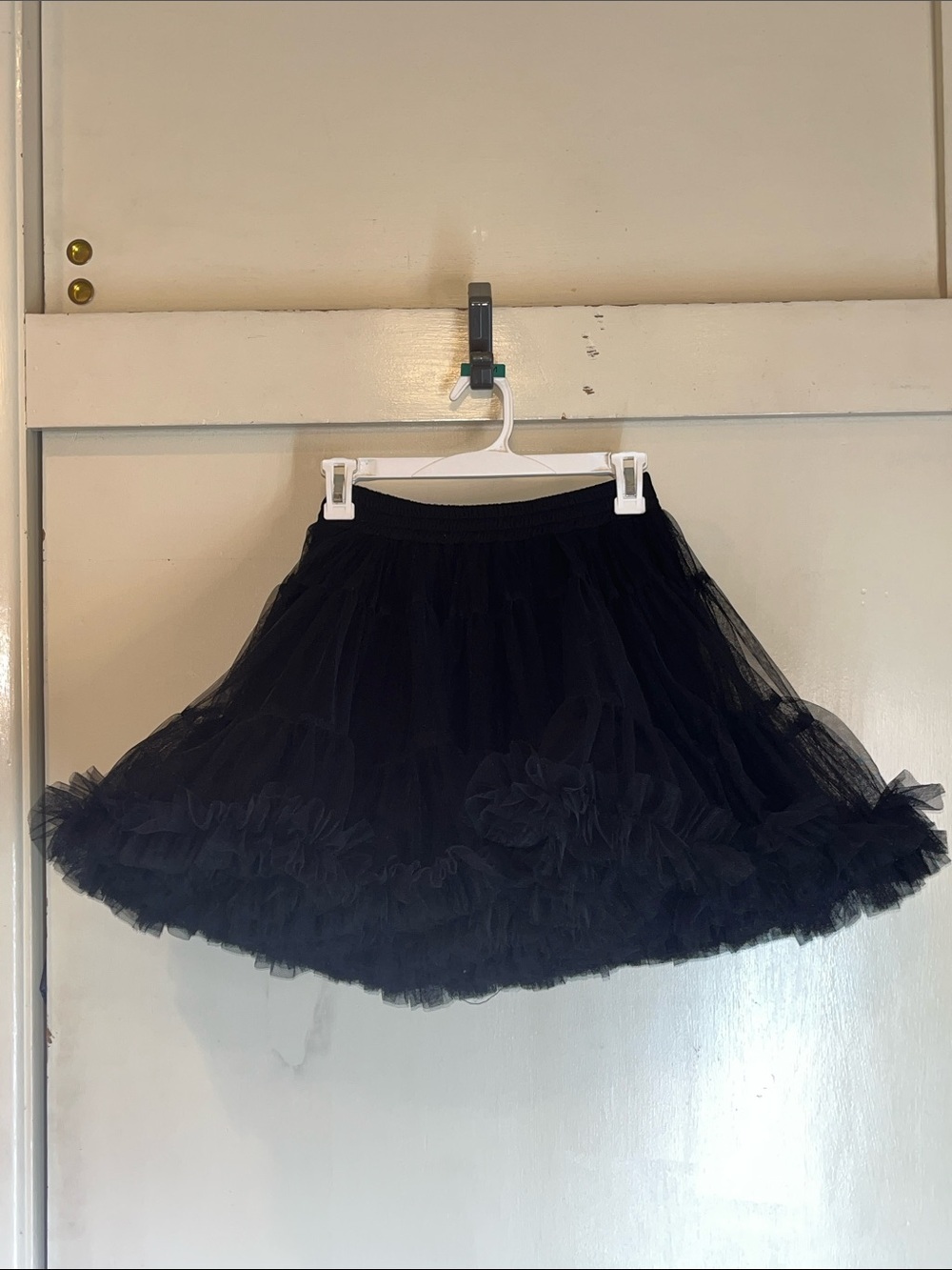 Jane Eyre Garden Women's Black Tulle Circle Skirt with Ruffle Hem size Med